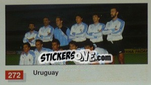 Sticker Uruguay Team Photo - World Cup Italia 1990 - Merlin