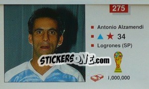 Figurina Antonio Alzamendi - World Cup Italia 1990 - Merlin