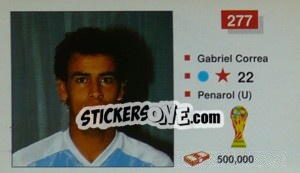 Cromo Gabriel Correa - World Cup Italia 1990 - Merlin