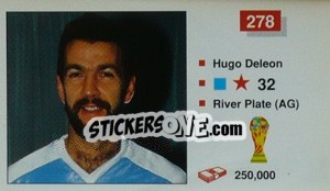 Sticker Hugo Deleon - World Cup Italia 1990 n. 278 - Merlin