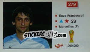 Sticker Enzo Francescoli - World Cup Italia 1990 - Merlin
