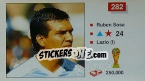 Cromo Ruben Sosa - World Cup Italia 1990 n. 282 - Merlin