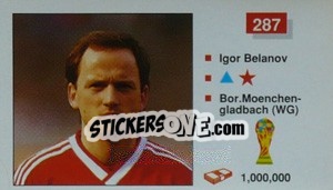Sticker Igor Belanov - World Cup Italia 1990 - Merlin