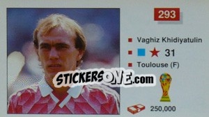 Sticker Vagiz Khidiatullin - World Cup Italia 1990 - Merlin