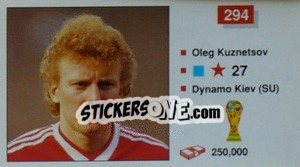 Sticker Oleg Kuznetsov - World Cup Italia 1990 - Merlin