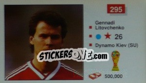 Sticker Gennadi Litovchenko - World Cup Italia 1990 - Merlin