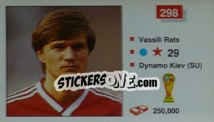 Sticker Vasili Rats - World Cup Italia 1990 n. 298 - Merlin