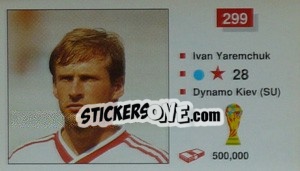 Sticker Ivan Yaremchuk - World Cup Italia 1990 - Merlin