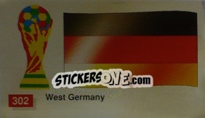 Sticker West Germany National Flag - World Cup Italia 1990 - Merlin