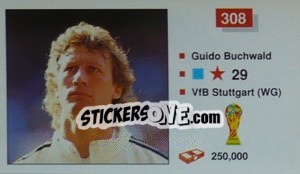 Sticker Guido Buchwald - World Cup Italia 1990 n. 308 - Merlin