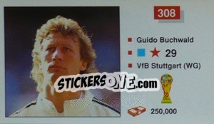 Figurina Guido Buchwald - World Cup Italia 1990 - Merlin