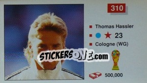 Sticker Thomas Hassler - World Cup Italia 1990 n. 310 - Merlin