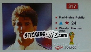 Sticker Karl-Heinz Riedle - World Cup Italia 1990 - Merlin