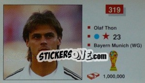 Sticker Olaf Thon - World Cup Italia 1990 - Merlin