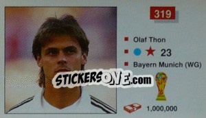 Sticker Olaf Thon - World Cup Italia 1990 n. 319 - Merlin