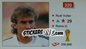 Sticker Rudi Voller - World Cup Italia 1990 - Merlin