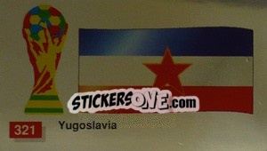 Cromo Yugoslavia National Flag - World Cup Italia 1990 - Merlin