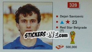Sticker Dejan Savicevic - World Cup Italia 1990 n. 328 - Merlin