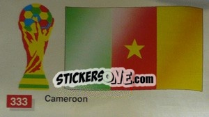 Sticker Cameroon National Flag - World Cup Italia 1990 n. 333 - Merlin