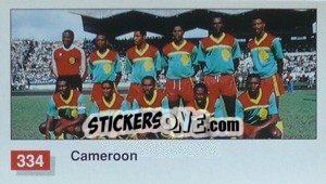 Cromo Cameroon Team Photo - World Cup Italia 1990 - Merlin