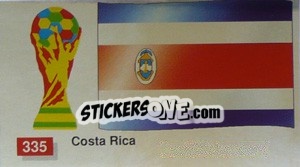 Cromo Costa Rica National Flag - World Cup Italia 1990 - Merlin