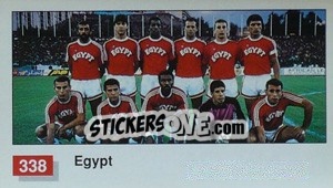 Sticker Egypt Team Photo - World Cup Italia 1990 - Merlin