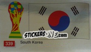 Cromo South Korea National Flag - World Cup Italia 1990 - Merlin