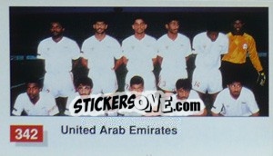 Sticker United Arab Emirates Team Photo - World Cup Italia 1990 - Merlin