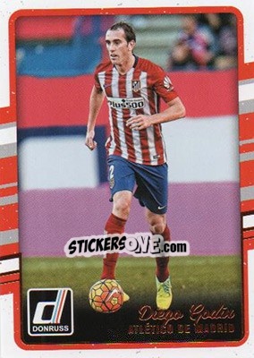 Sticker Diego Godin - Donruss Soccer 2016-2017 n. 16 - Panini