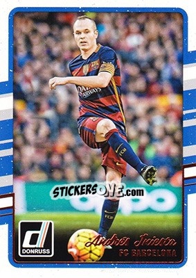 Sticker Andres Iniesta - Donruss Soccer 2016-2017 n. 22 - Panini