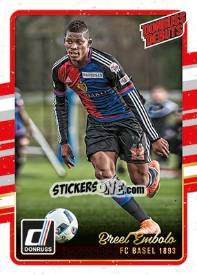 Sticker Breel Embolo - Donruss Soccer 2016-2017 n. 212 - Panini