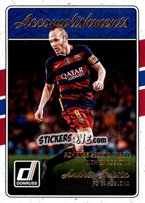 Sticker Andres Iniesta - Donruss Soccer 2016-2017 n. A-03 - Panini