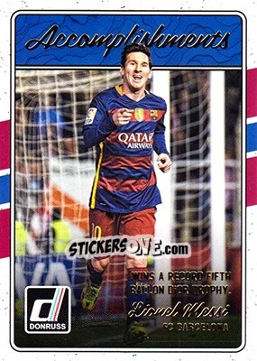 Sticker Lionel Messi - Donruss Soccer 2016-2017 n. A-04 - Panini