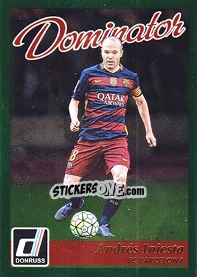 Sticker Andres Iniesta - Donruss Soccer 2016-2017 n. D-49 - Panini