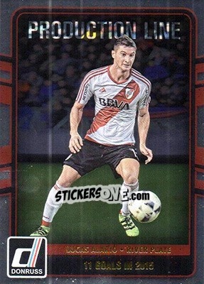 Sticker Lucas Alario - Donruss Soccer 2016-2017 n. PL-06 - Panini