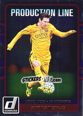 Sticker Lionel Messi - Donruss Soccer 2016-2017 n. PL-10 - Panini