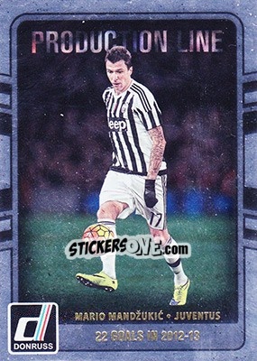 Sticker Mario Mandzukic - Donruss Soccer 2016-2017 n. PL-15 - Panini