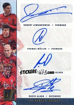 Sticker David Alaba / Thomas Muller / Arjen Robben / Robert Lewandowski - Donruss Soccer 2016-2017 n. QA-2 - Panini