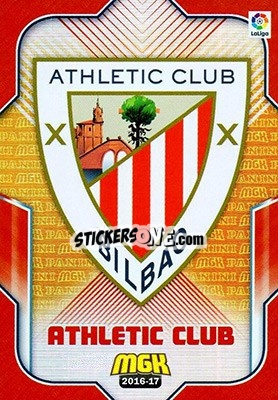 Sticker Escudo Athletic Club - Liga 2016-2017. Megacracks - Panini