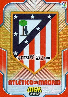 Sticker Escudo Atlético Madrid - Liga 2016-2017. Megacracks - Panini