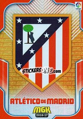 Sticker Escudo Atlético Madrid - Liga 2016-2017. Megacracks n. 55 - Panini