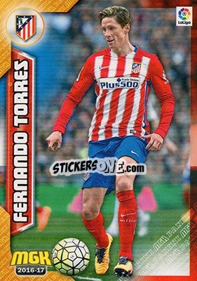 Sticker Fernando Torres - Liga 2016-2017. Megacracks n. 75 - Panini