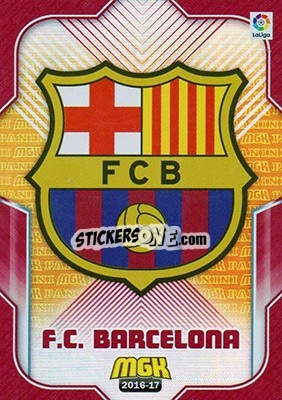 Sticker Escudo Barcelona - Liga 2016-2017. Megacracks n. 82 - Panini