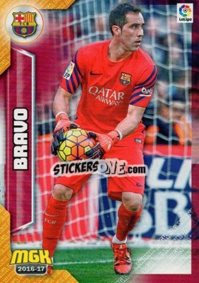 Cromo Claudio Bravo - Liga 2016-2017. Megacracks - Panini