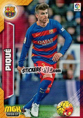 Sticker Piqué - Liga 2016-2017. Megacracks n. 88 - Panini