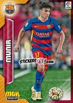 Sticker Munir - Liga 2016-2017. Megacracks n. 99 - Panini