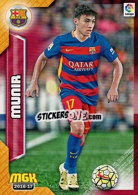 Sticker Munir - Liga 2016-2017. Megacracks - Panini