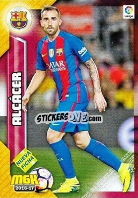 Sticker Alcácer - Liga 2016-2017. Megacracks - Panini