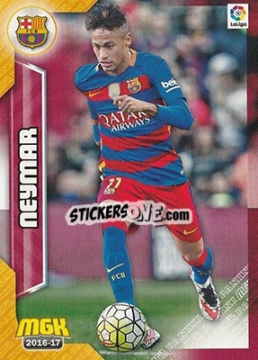 Sticker Neymar - Liga 2016-2017. Megacracks n. 101 - Panini