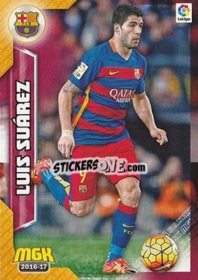 Sticker Luis Suárez - Liga 2016-2017. Megacracks - Panini